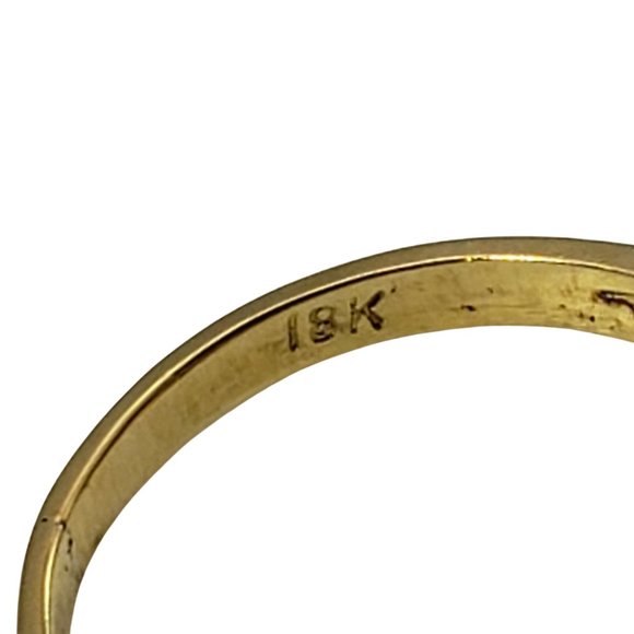 Vintage 18 Karat Yellow Gold Ruby and Diamond Ring Size 4.75 #11649 - Picture 7 of 10